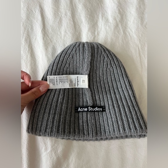 Acne Studios Mini Pansy Beanie Grey - Picture 5 of 5